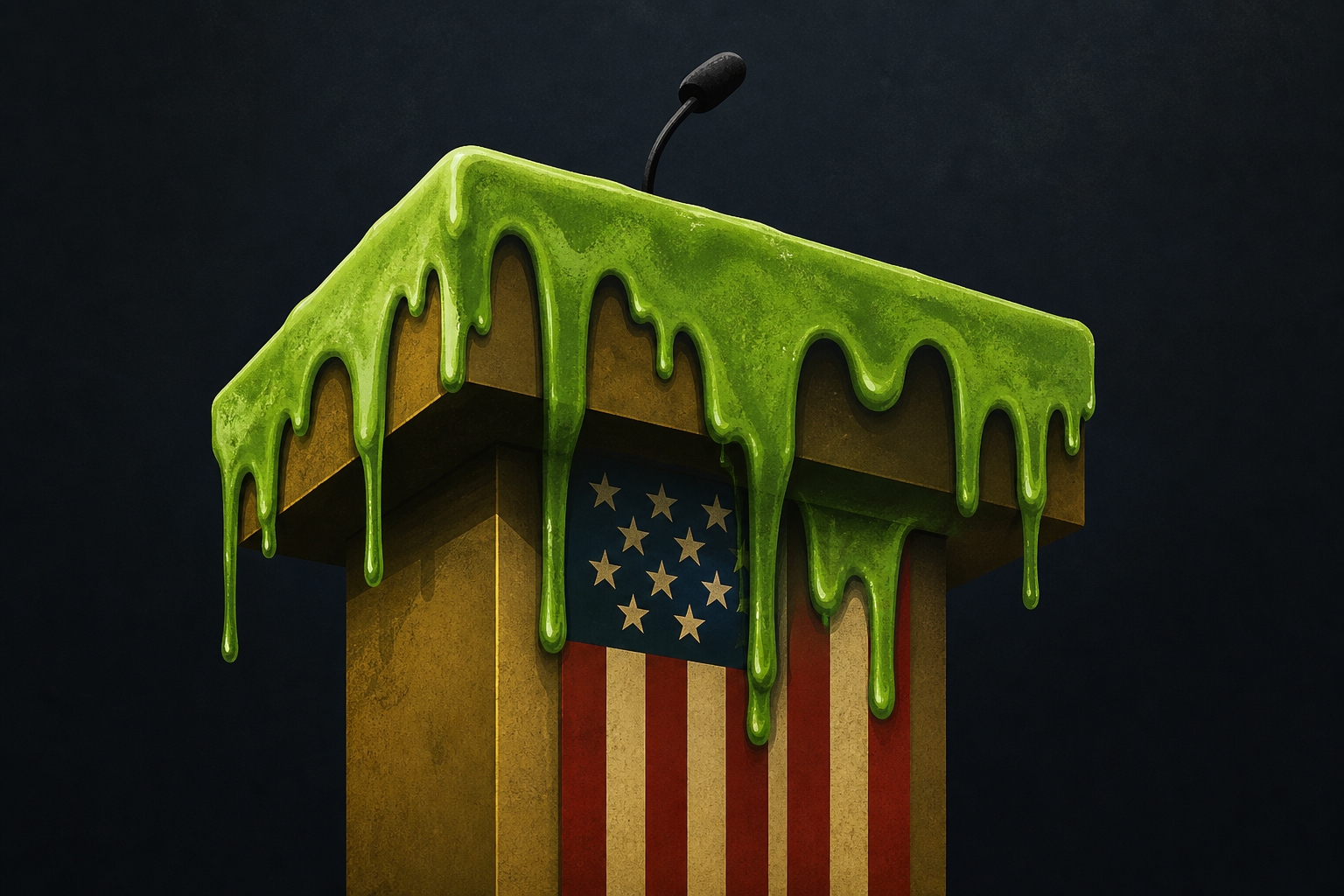 Trump’s Green Slime Horror Revealed in Shocking New Pictures