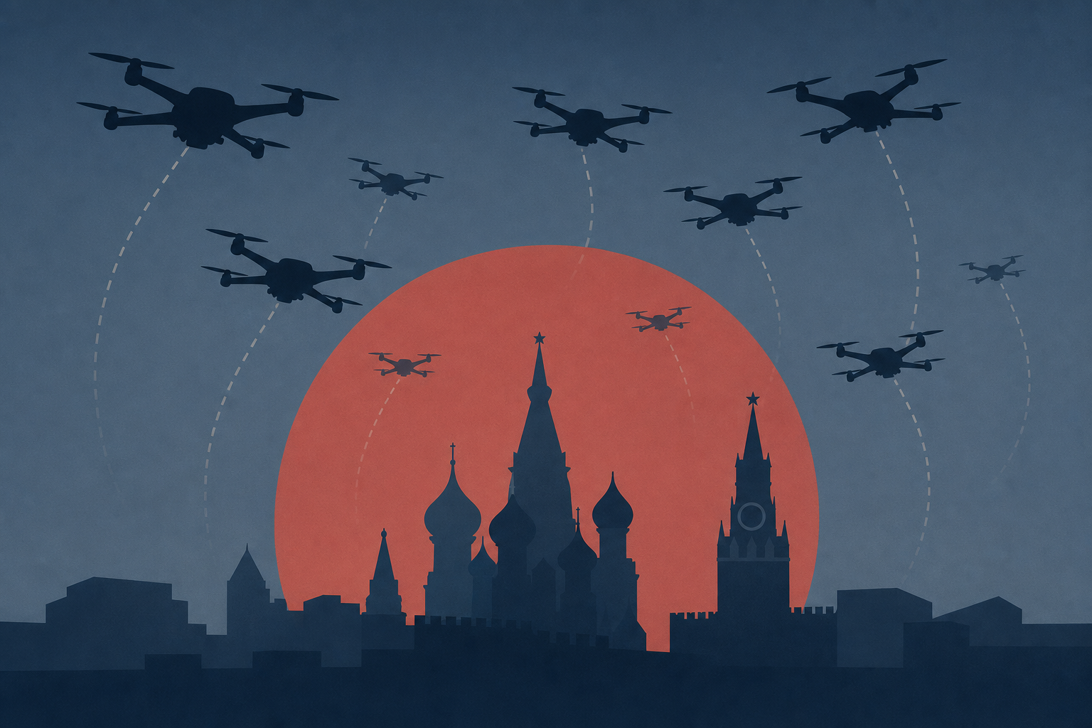 Moscow Is Attacked by Dozens of Drones, Its Mayor Says