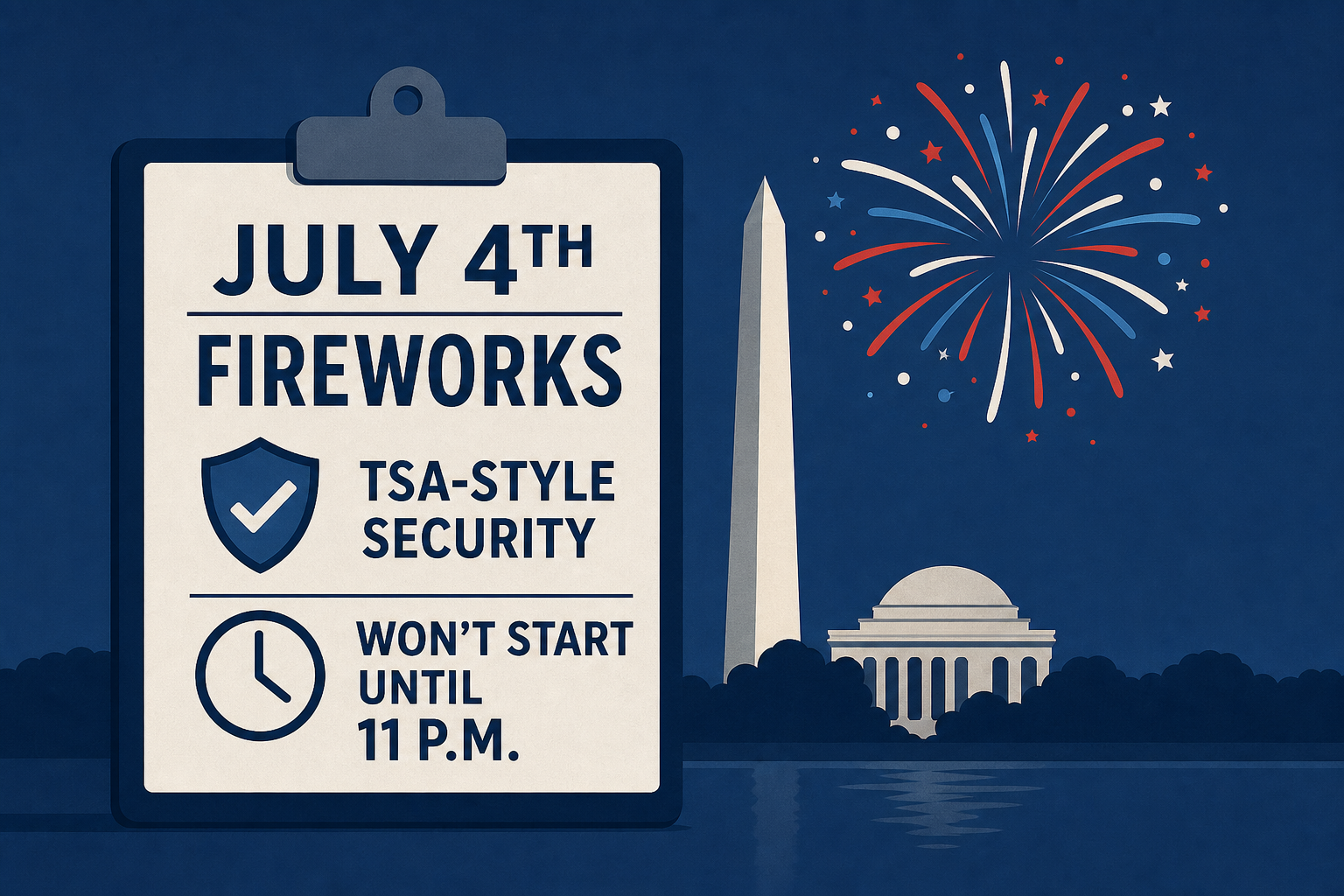 D.C.'s July 4th fireworks will have "TSA-style" security, won't start until 11 p.m., mayor says
