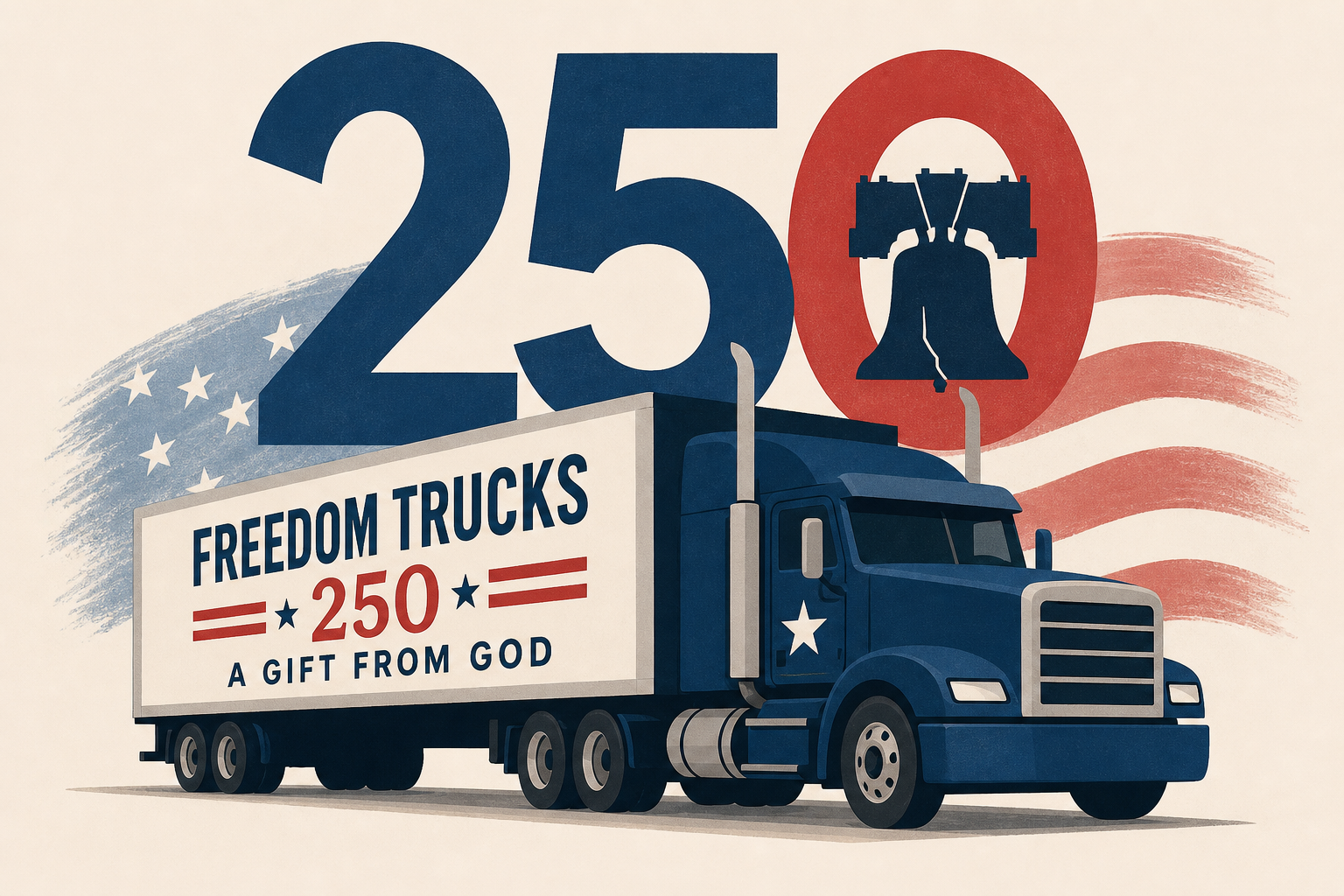 Trump's 'Freedom Trucks' celebrate US 250th anniversary with 'gift from God' message