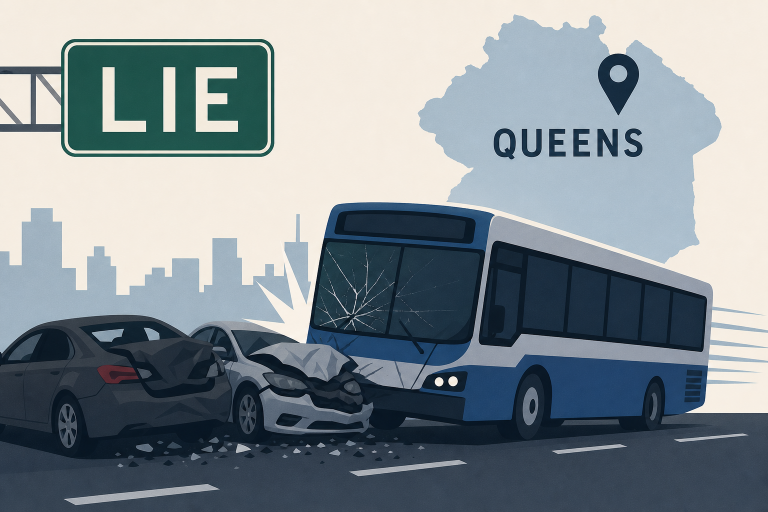 LIE crash kills two, injures 20 after bus slams into multiple cars in Queens