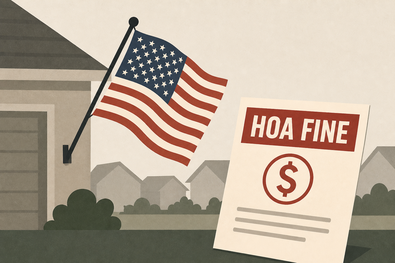 San Marcos HOA fines homeowners for flying American flags outside