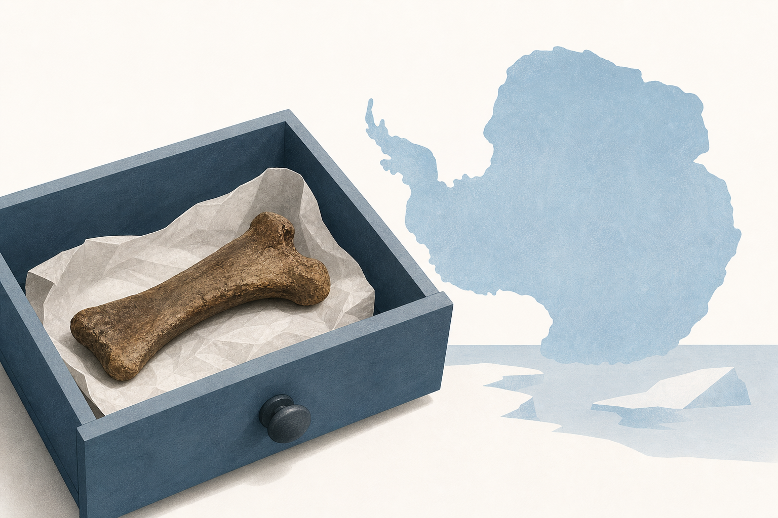 Fossil found tucked away in a drawer turns out to be first dinosaur bone from Antarctica