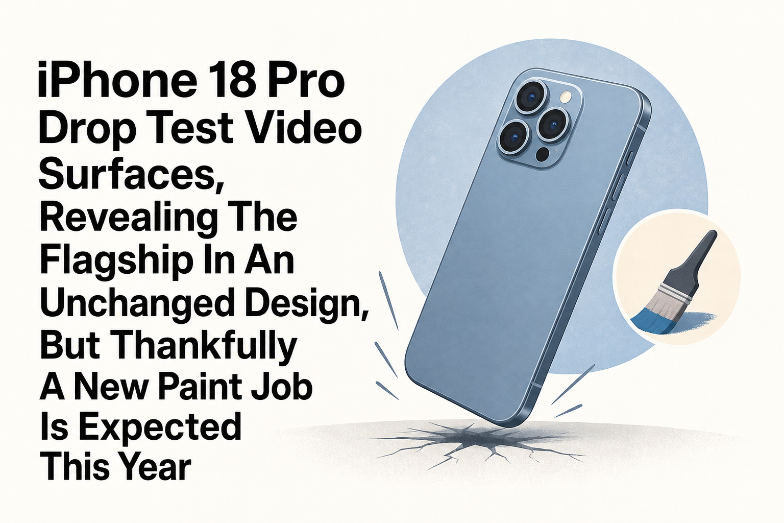 iPhone 18 Pro Drop Test Video Surfaces, Revealing The Flagship In An Unchanged Design, But Thankfully A New Paint Job Is Expected This Year