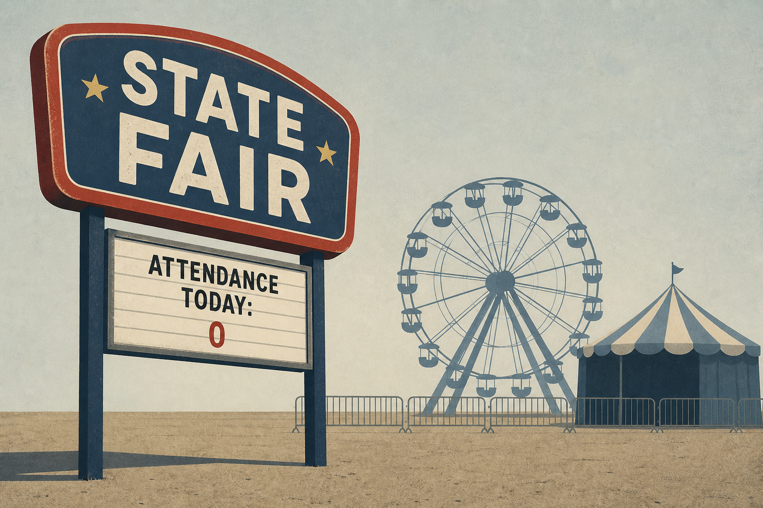 Trump Humiliated by Stark New Scenes of Empty State Fair