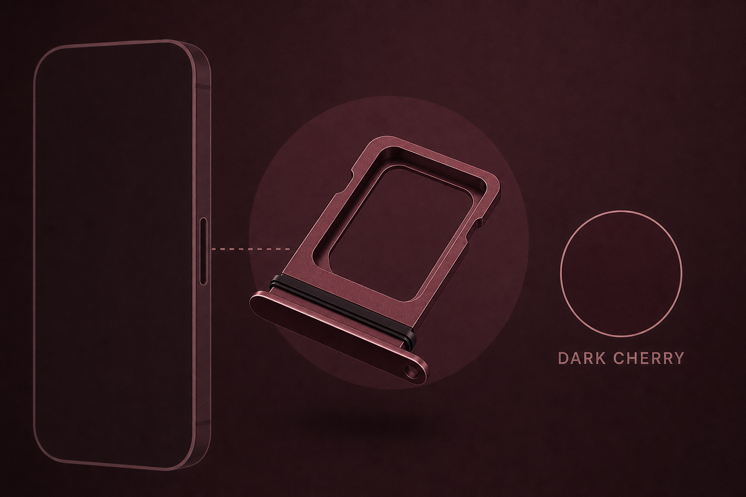 Alleged iPhone 18 Pro Sim Tray Again Shows Dark Cherry Color