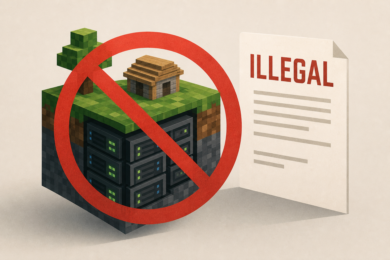 Minecraft servers are apparently "illegal," according to the Vice President of America's biggest gaming association