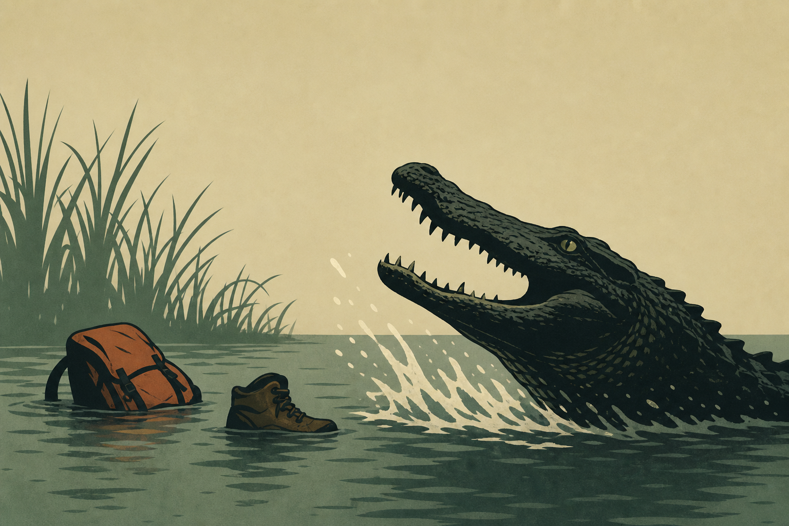Boyfriend desperately tried to save hiker as massive alligator ripped her apart in three feet of water