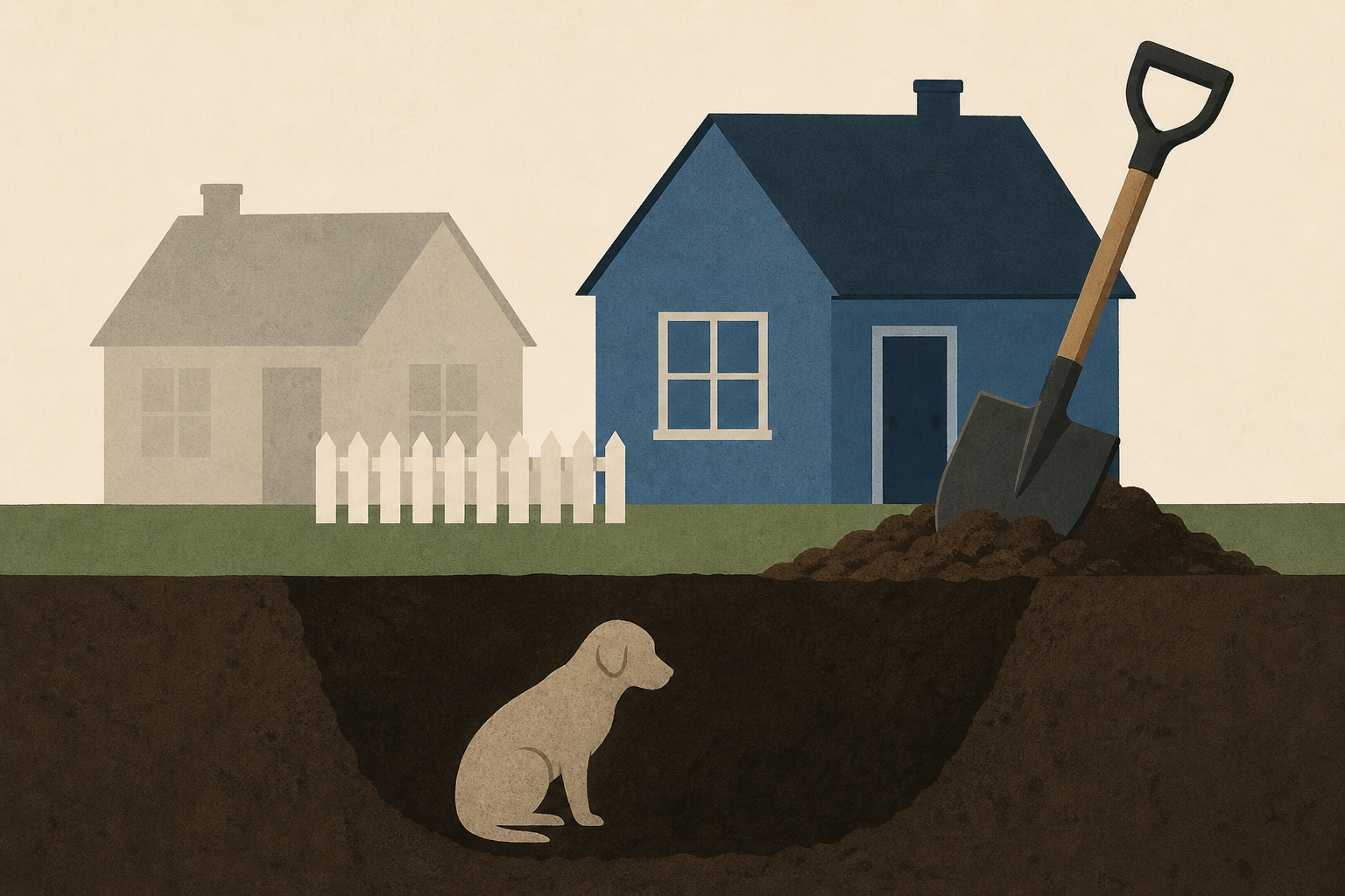 She bought the house next door to find missing dogs. Then she dug