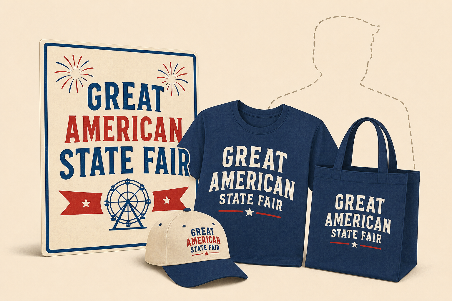 Great American State Fair merch seems to be missing Trump