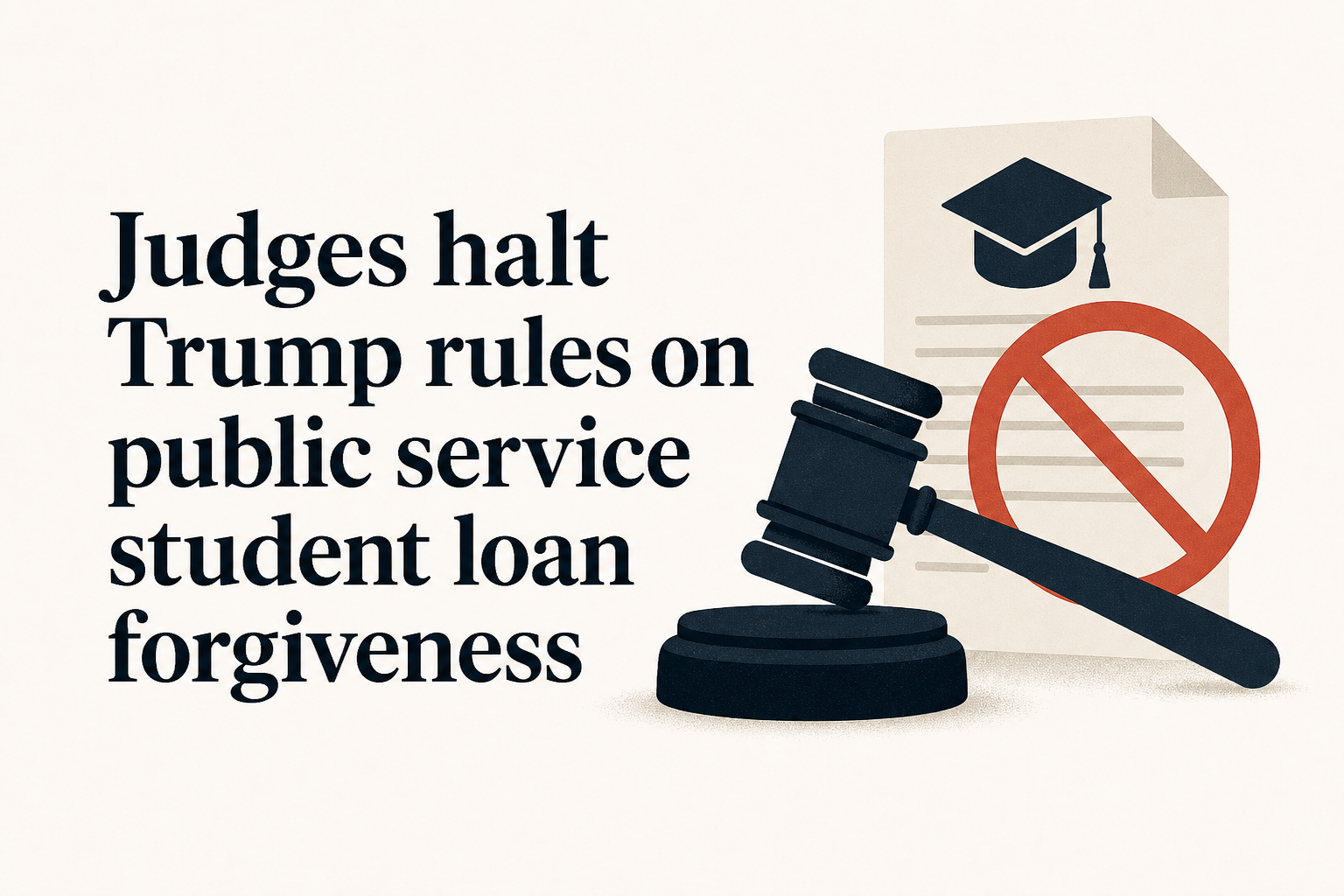 Judges halt Trump rules on public service student loan forgiveness