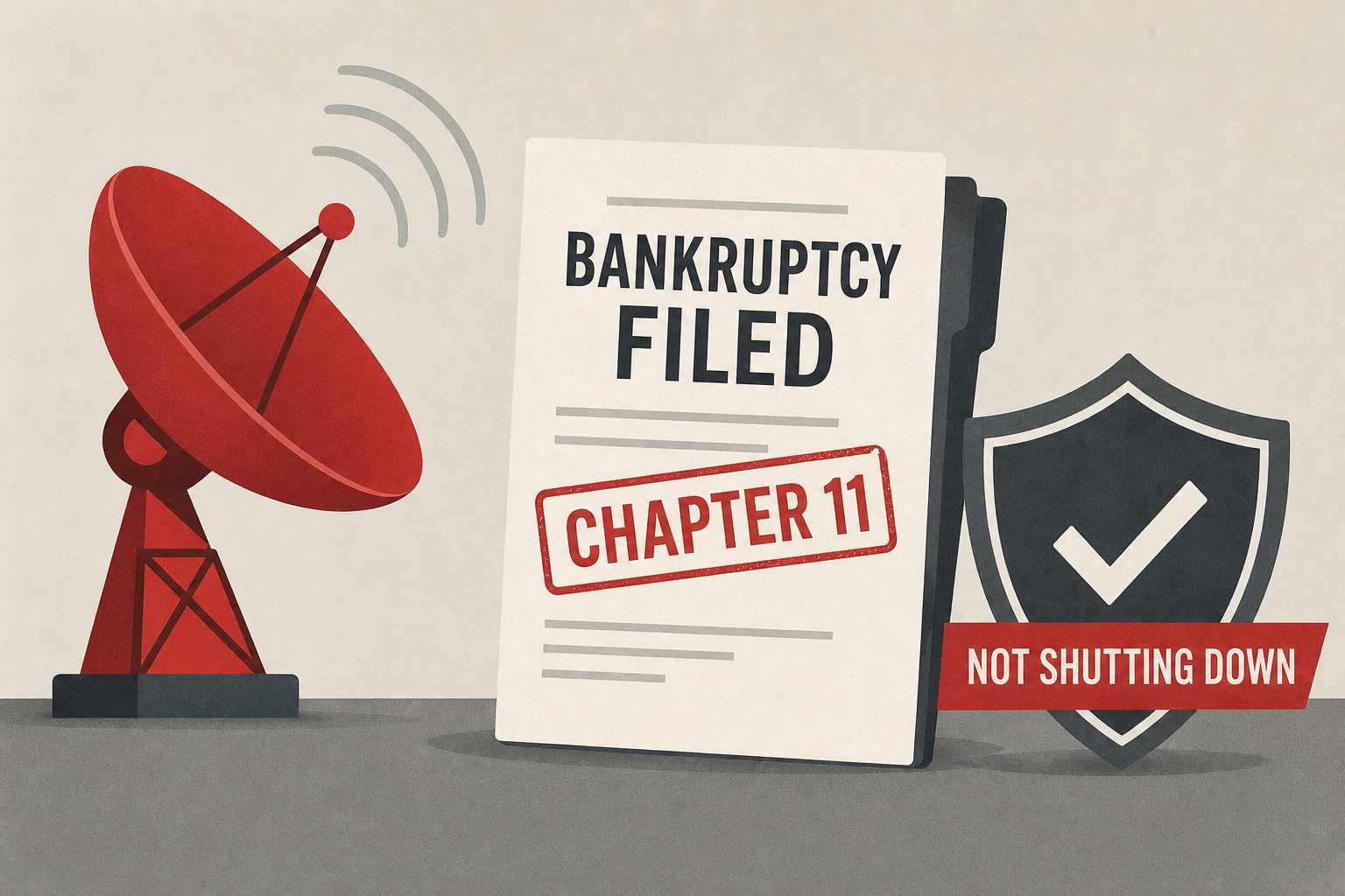 Dish files for bankruptcy, but not shutting down
