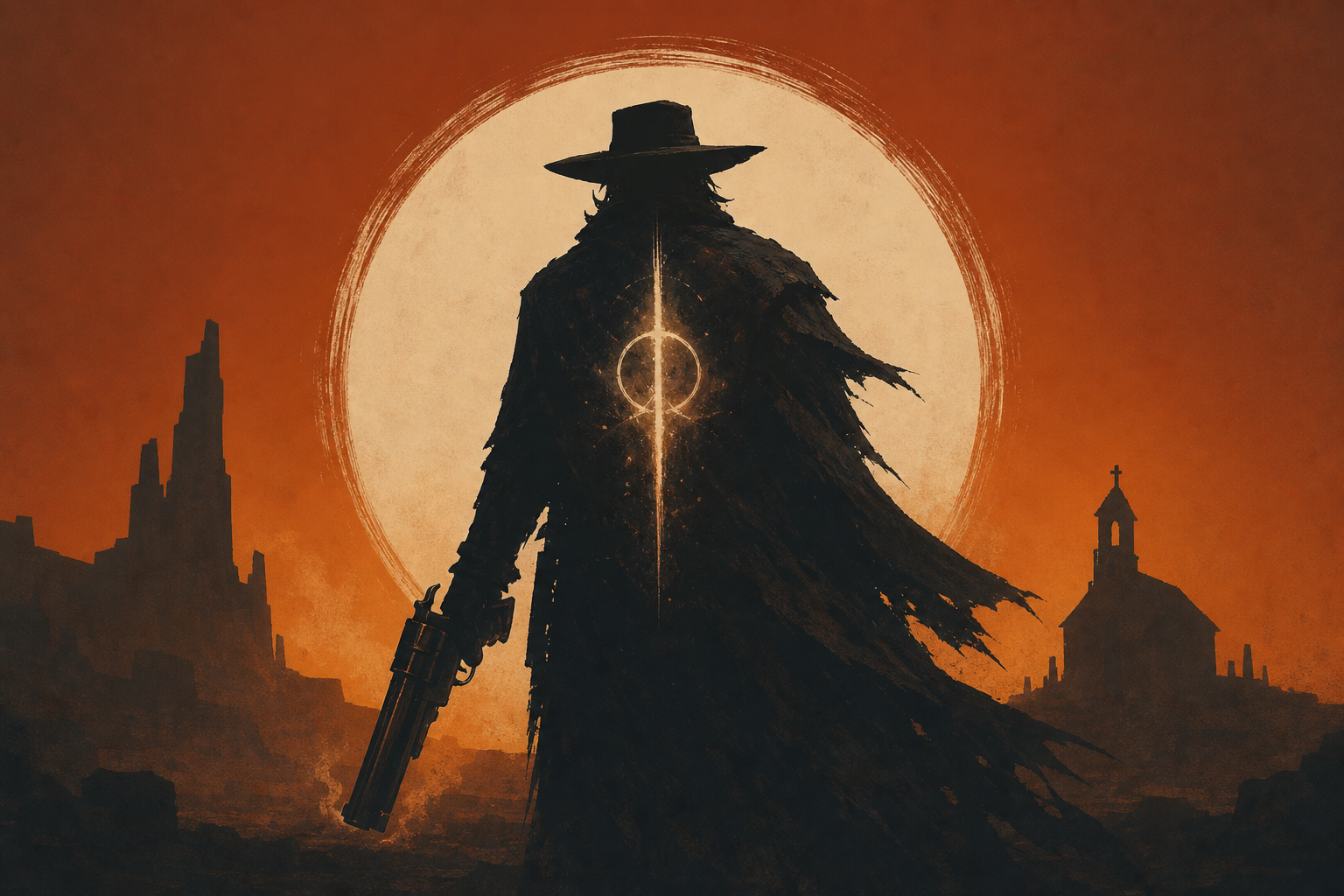 Guns of Eschaton is a wild west soulslike FPS and posthumous release from the art director of Half-Life 2