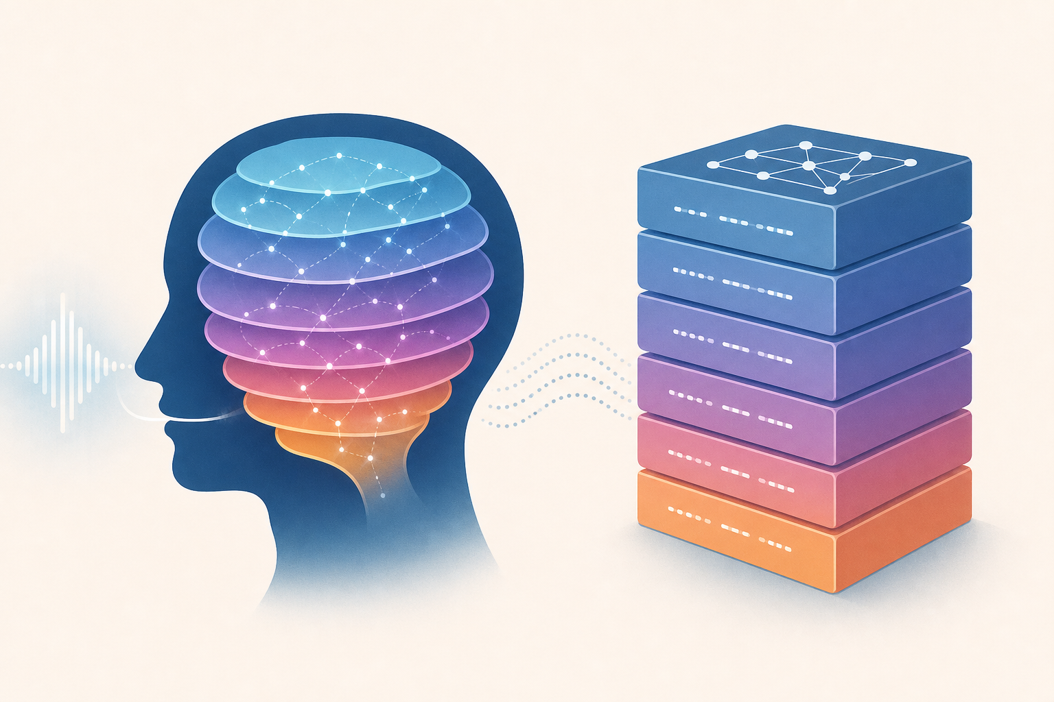 In January 2026, scientists reported that the human brain processes spoken language in a sequence that closely mirrors the layered architecture of advanced AI language models — suggesting that biologi
