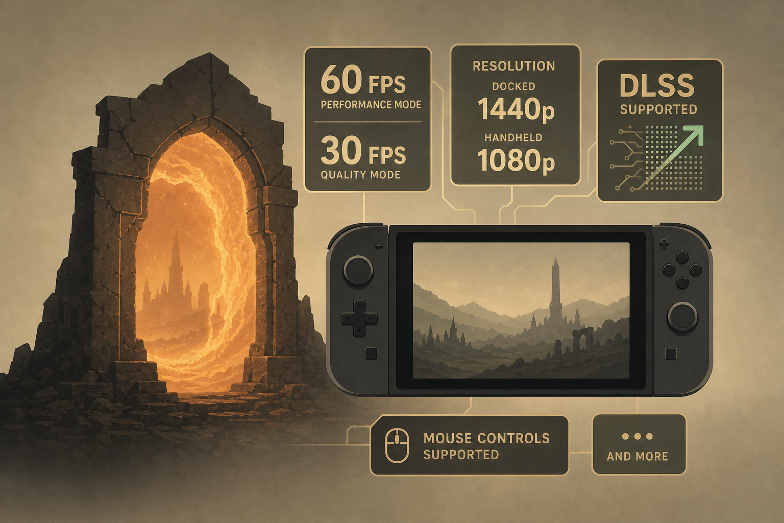 The Elder Scrolls 4: Oblivion Remastered details frame rate and resolution for Nintendo Switch 2, DLSS support, mouse controls, more