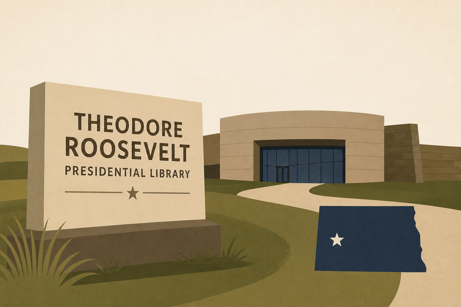 Trump visits Theodore Roosevelt Presidential Library in North Dakota