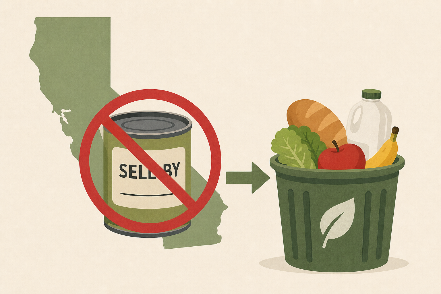 California bans 'sell by' food labels to cut food waste