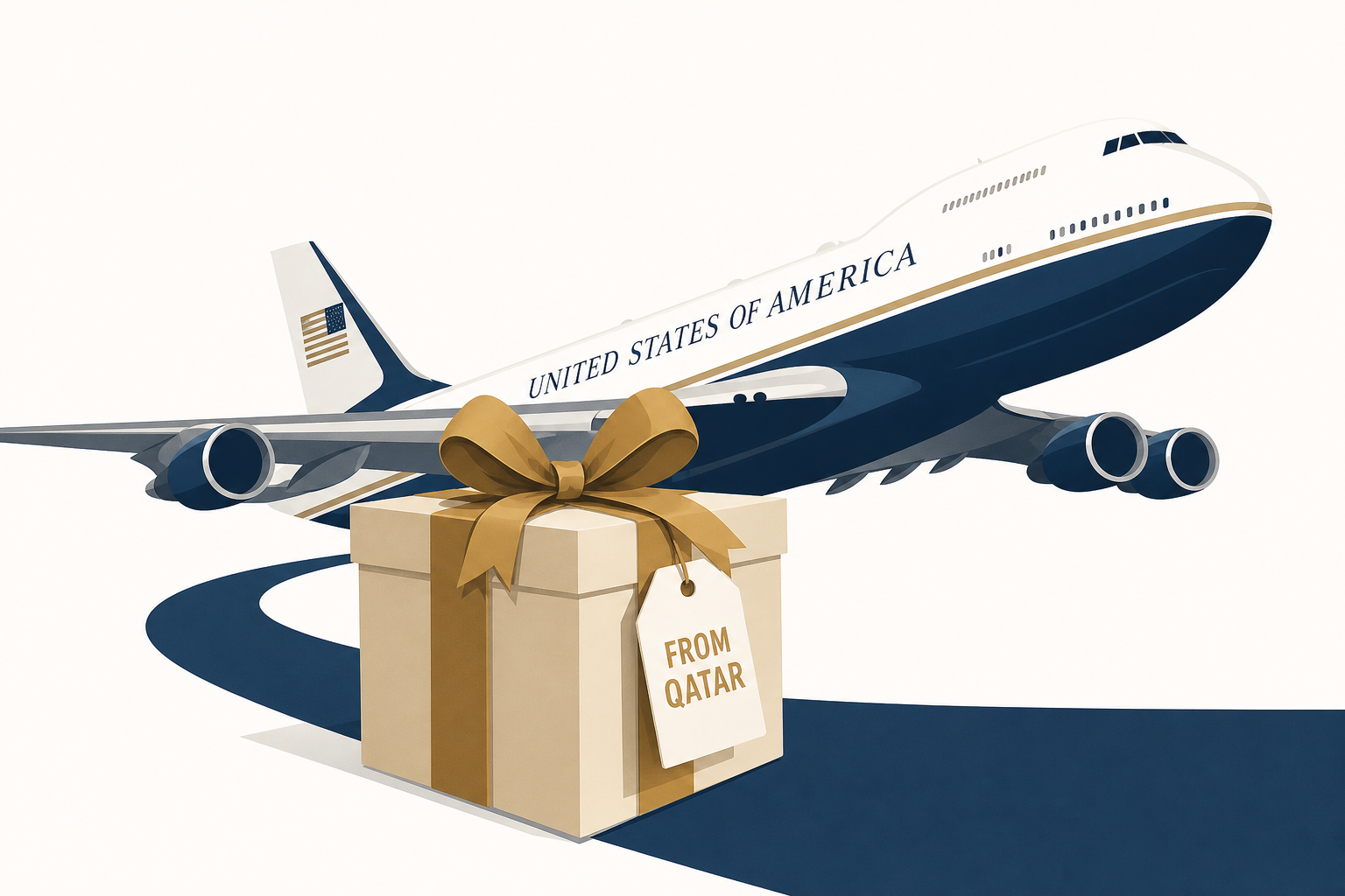 Trump says US ‘couldn’t build a plane like this’ as Qatari-gifted Air Force One embarks on inaugural flight
