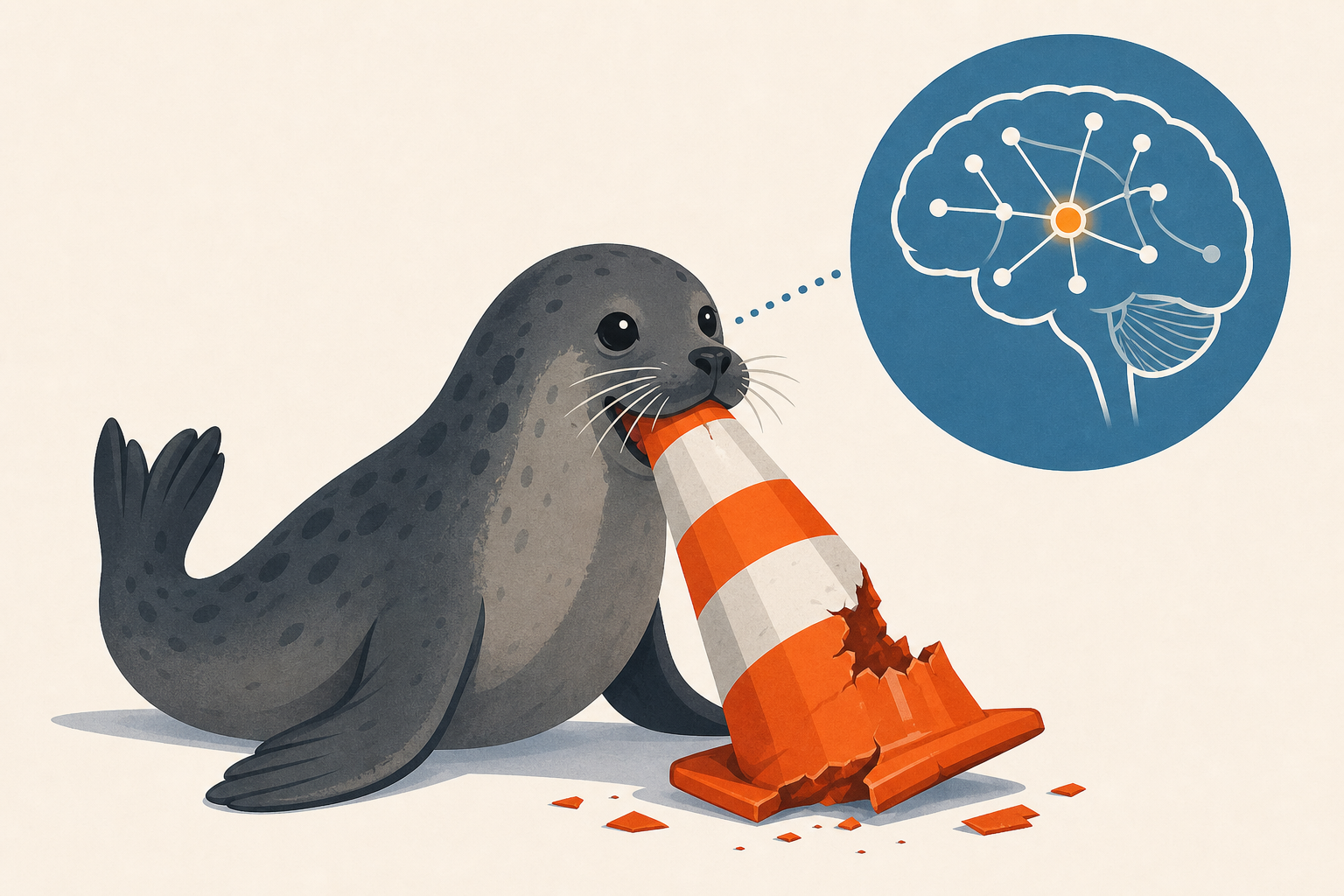 There's a Scientific Reason Australia's Favorite Chaotic Seal Keeps Destroying Traffic Cones
