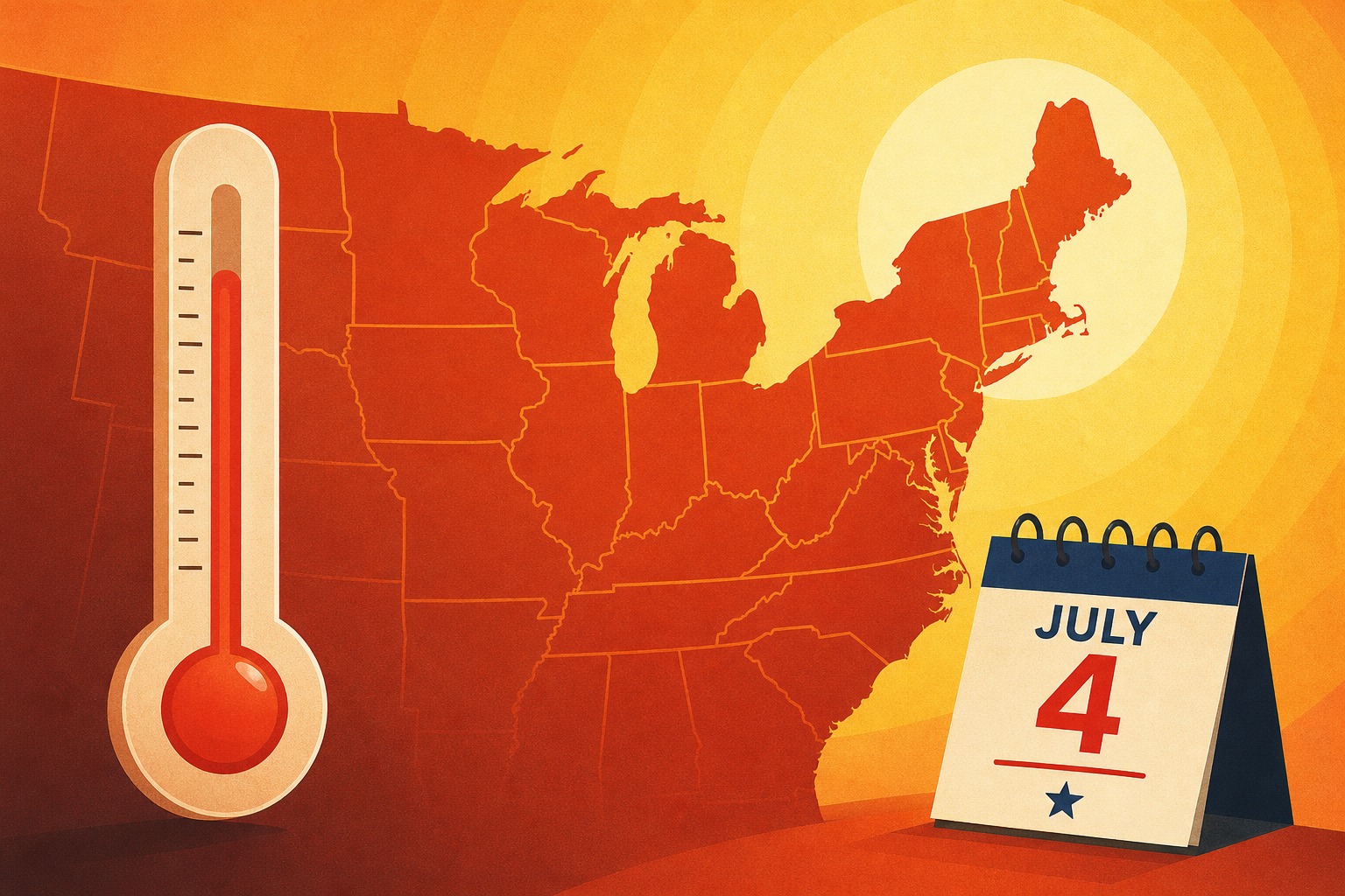 Heat wave will smash records in East, Midwest through July 4