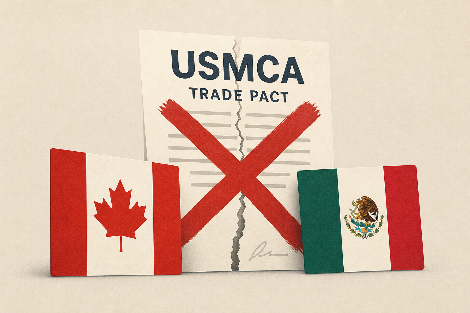 Trump won't extend USMCA trade pact with Canada and Mexico
