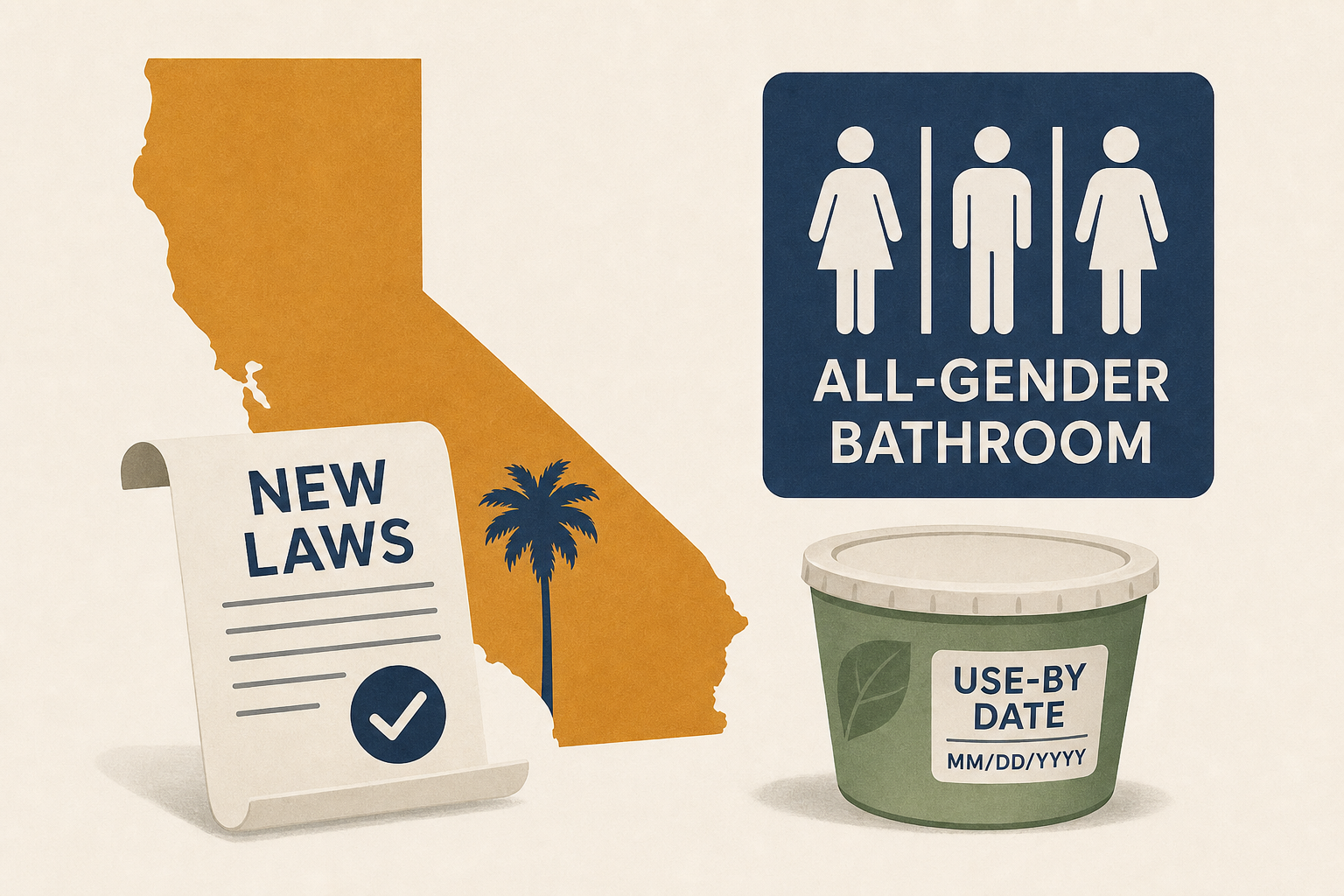 New California Laws Take Effect, Including All-Gender Bathrooms and Food ‘Use-by’ Dates