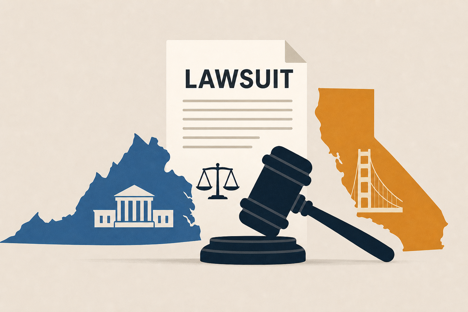 Justice Department sues Virginia, California over gun laws