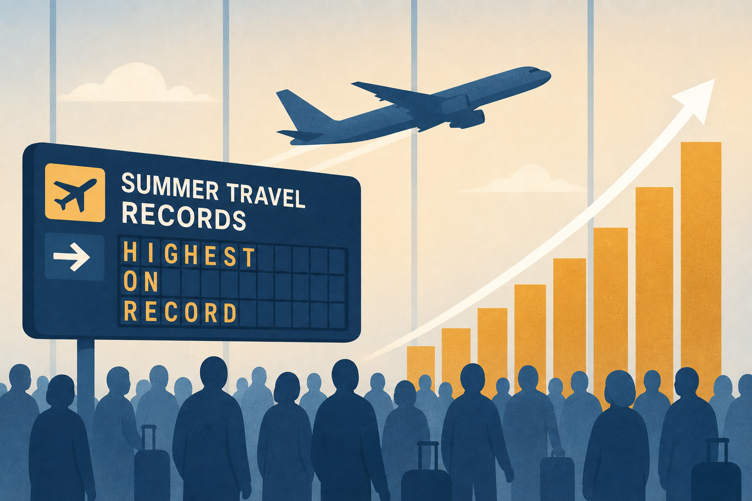 Crowded planes and airports set summer travel records : NPR