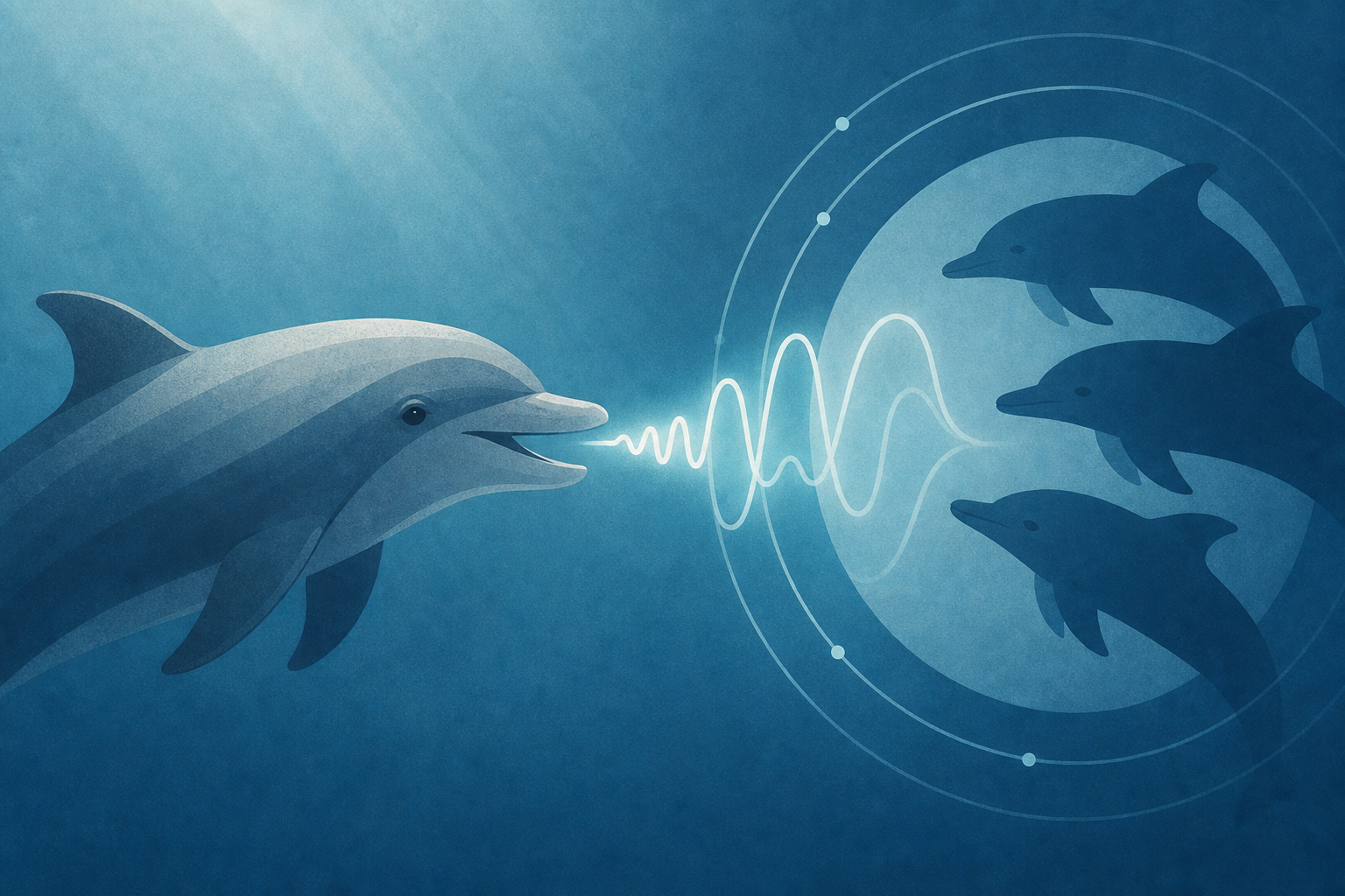 Within the first few months of life, every bottlenose dolphin invents a unique whistle that becomes its name for the rest of its life — and other dolphins learn that whistle, remember it, and use it t