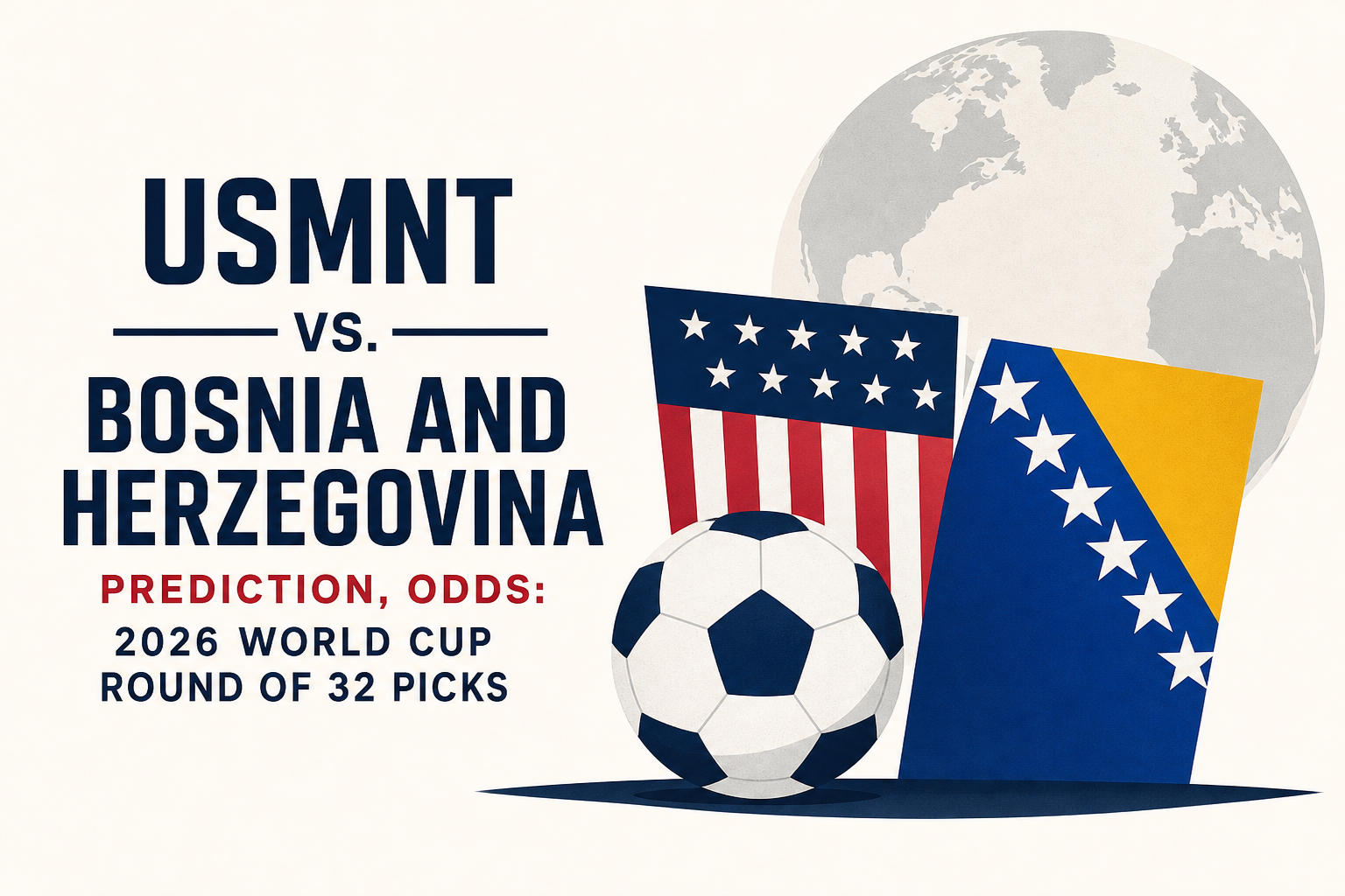 USMNT vs. Bosnia and Herzegovina prediction, odds: 2026 World Cup Round of 32 picks
