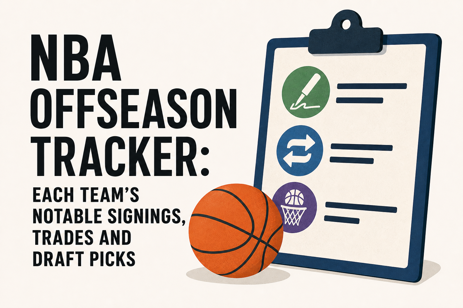 NBA offseason tracker: Each team's notable signings, trades and draft picks