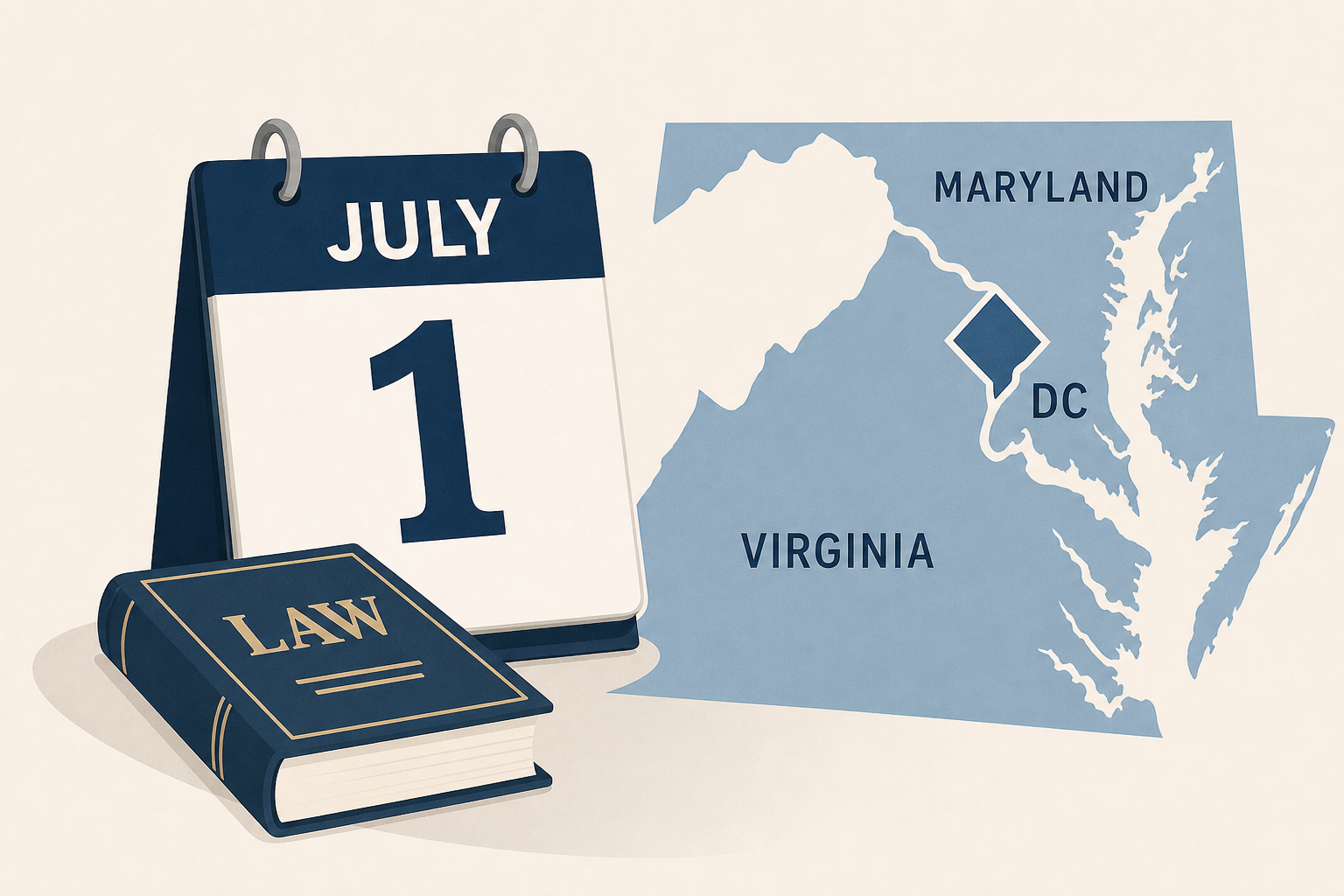 New laws go into effect in Virginia, Maryland and DC on July 1