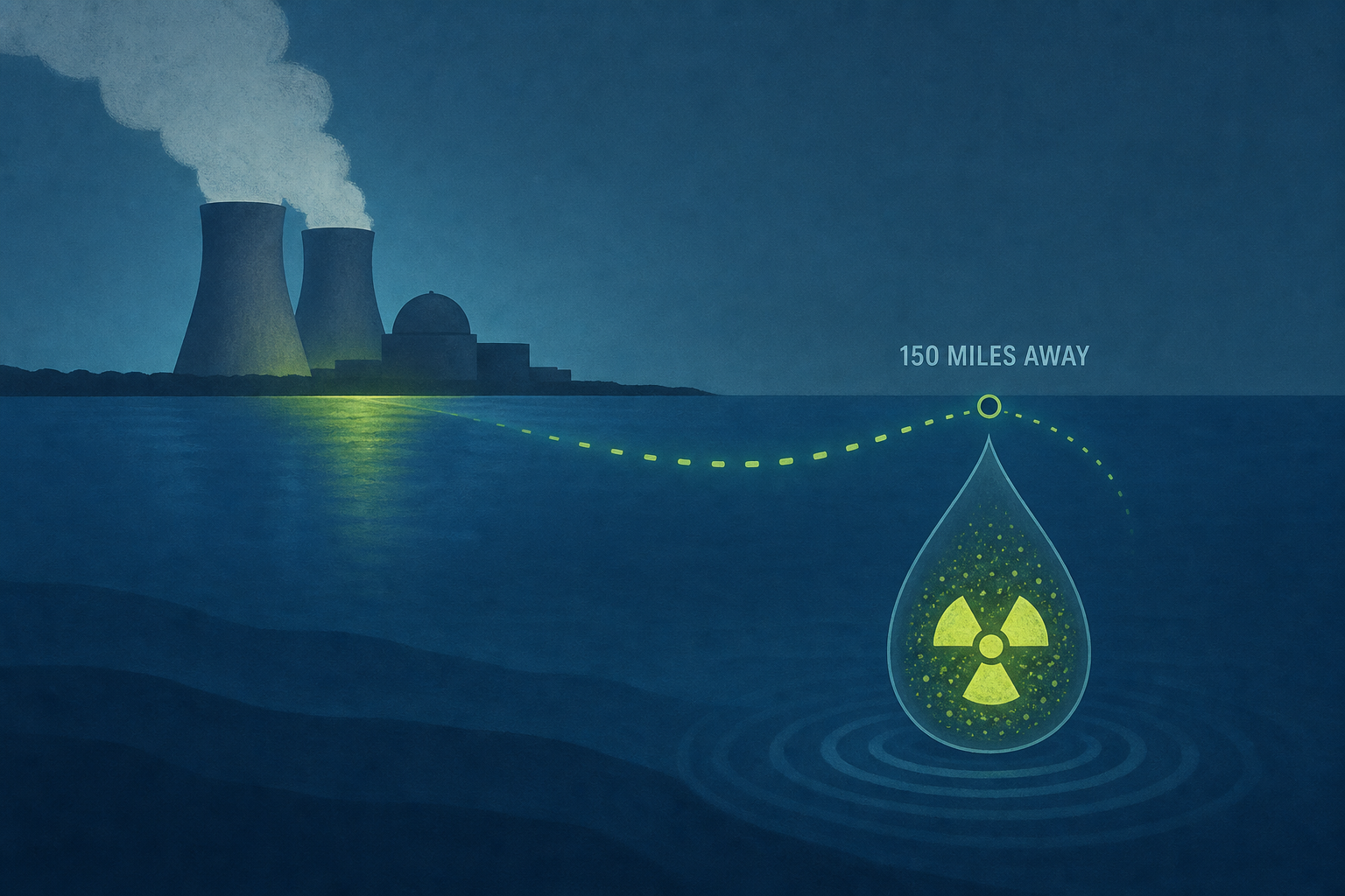Haunting Glow of Nuclear Power Station Was Detected in Water 150 Miles Away