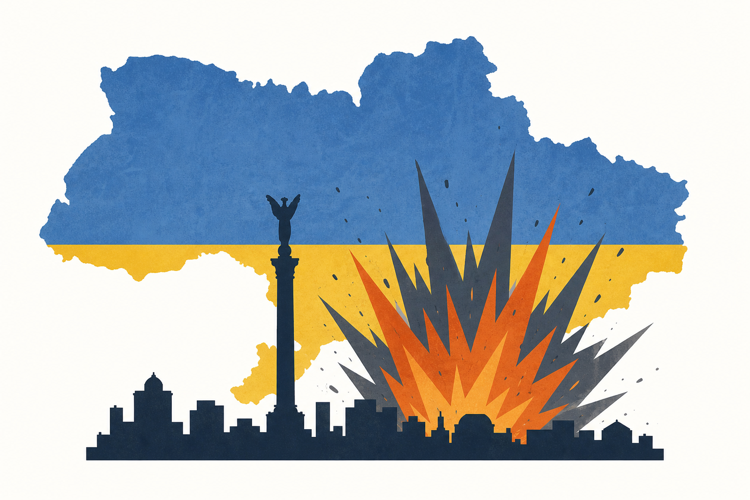 Russia Strikes Ukraine as Explosions Rock Capital of Kyiv