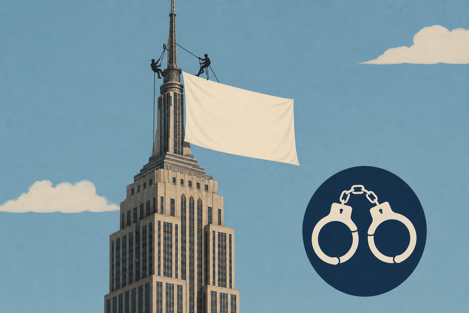Empire State Building climbers arrested after hanging banner on antenna