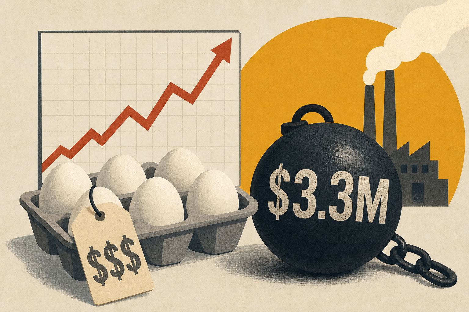 Big egg producers artificially inflated prices as Americans struggled to buy groceries, must now pay $3.3M: DOJ