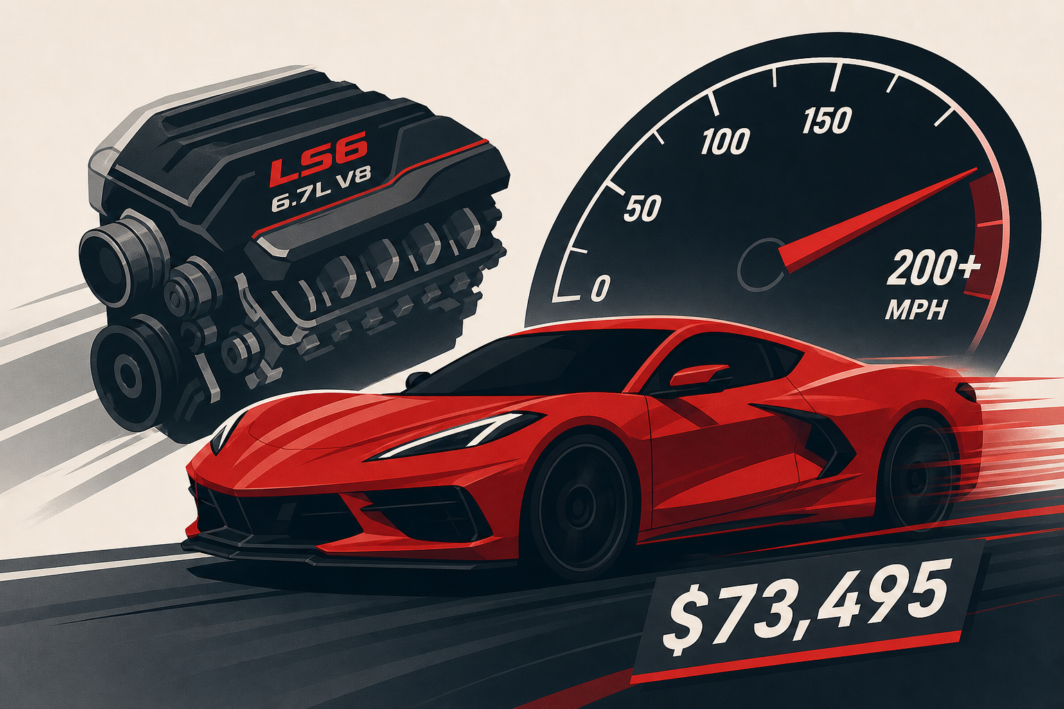 2027 Chevrolet Corvette Stingray's New 6.7-Liter LS6 V8 Lets You Break 200 MPH For $73,495