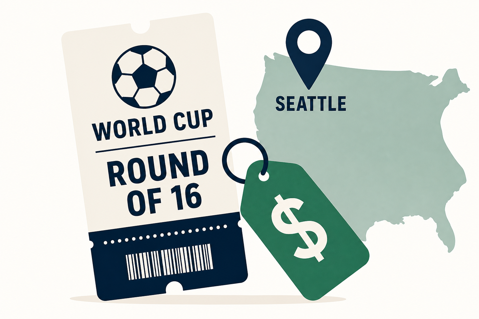 How much will World Cup tickets cost for US in Seattle in round of 16?