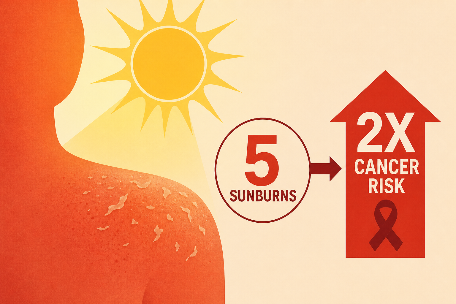 The sunburns that can change your life: Experts say just 5 can double cancer risk