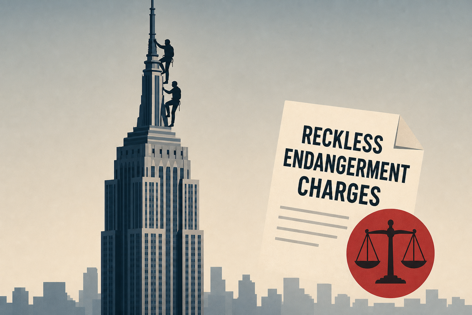 Daredevil couple who scaled the Empire State hit with reckless endangerment charges