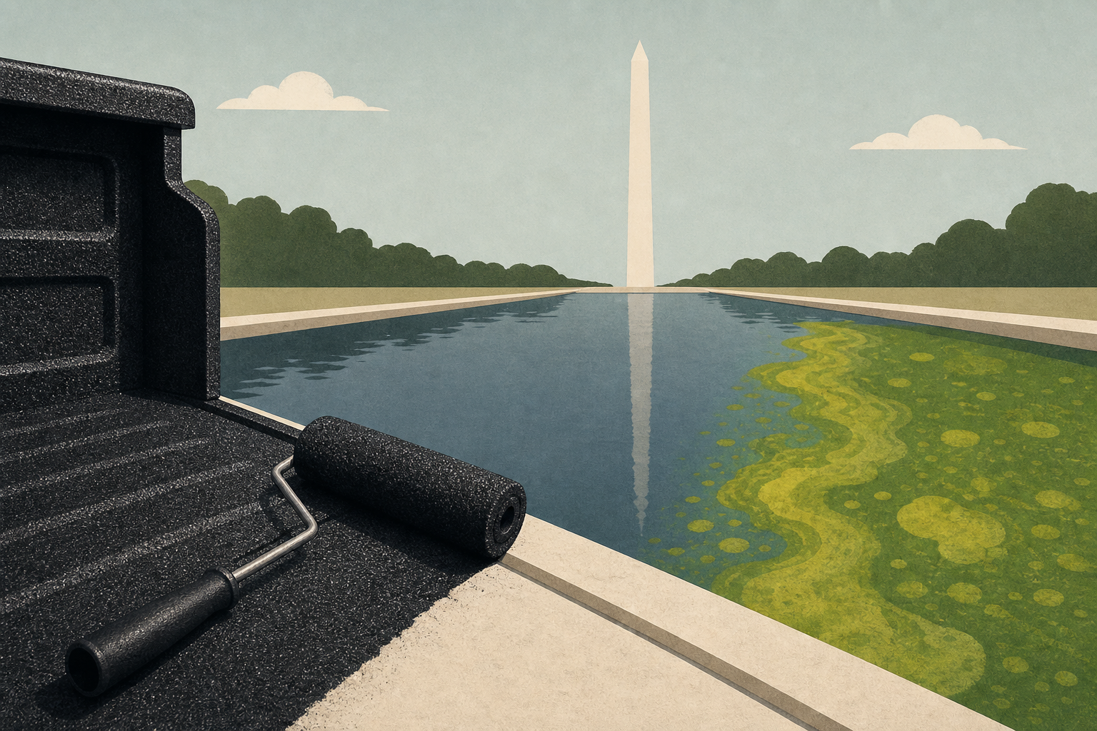 A truck-bed coating company and an algae bloom: Inside Trump's $14 million Reflecting Pool fiasco