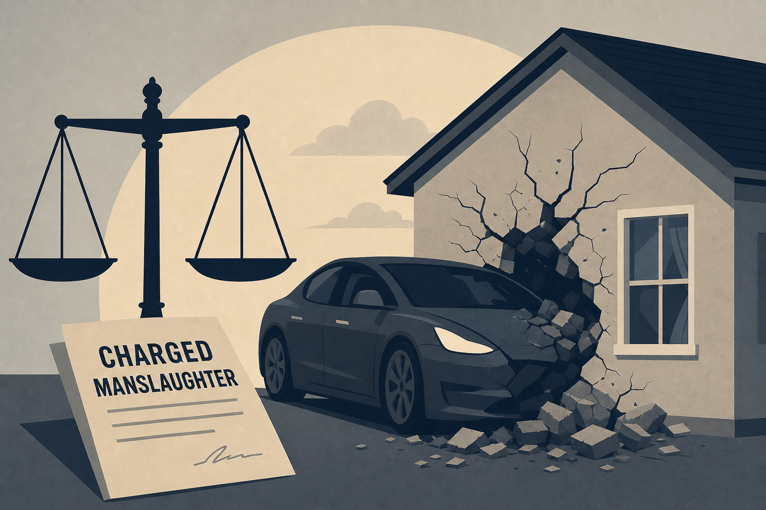 Driver charged with manslaughter after Tesla crashes into Katy-area home, killing 76-year-old woman