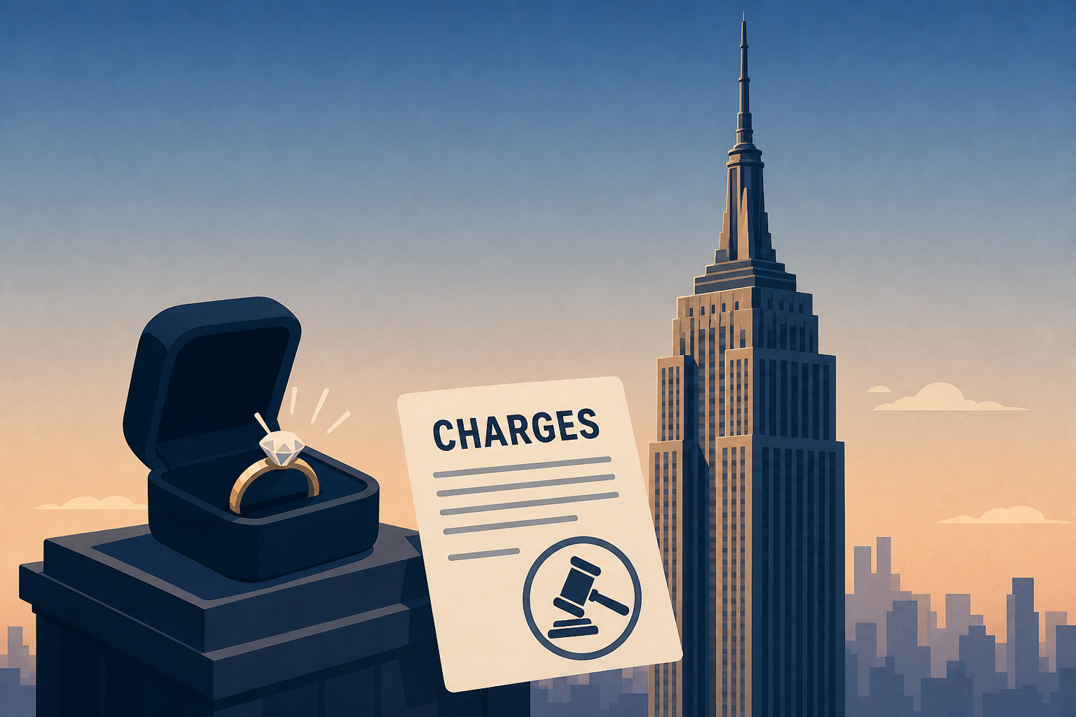Couple who staged apparent proposal atop Empire State Building faces slew of charges
