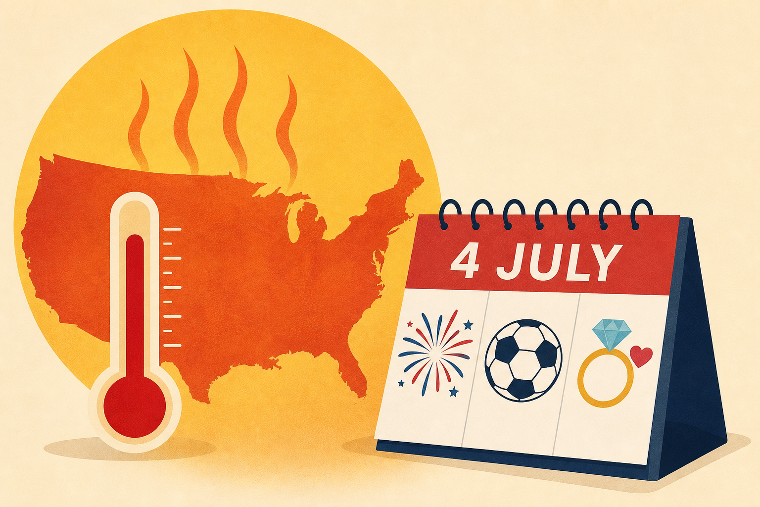 Dangerous US heatwave looms over 4 July holiday, World Cup and Swift wedding