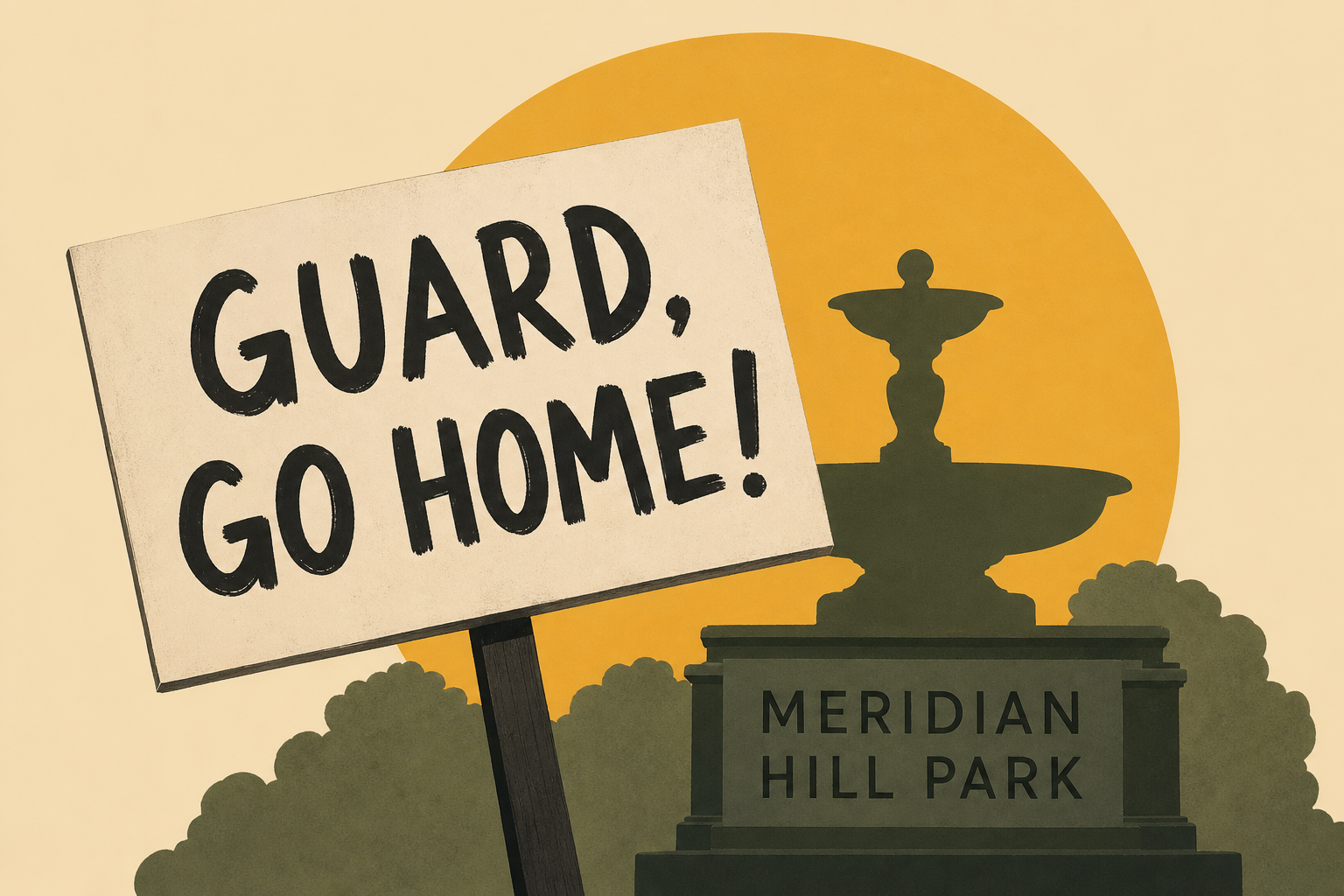 ‘Guard, go home!’ Hegseth in Meridian Hill Park met by protest
