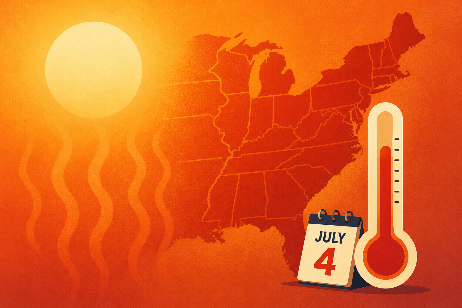 Brutal heatwave scorches eastern US ahead of Fourth of July weekend