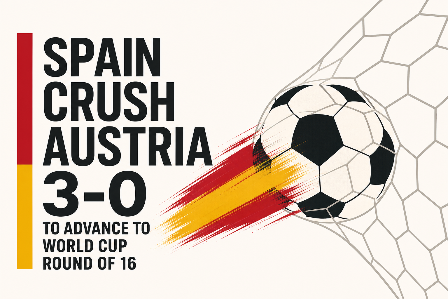 Spain crush Austria 3-0 to advance to World Cup round of 16
