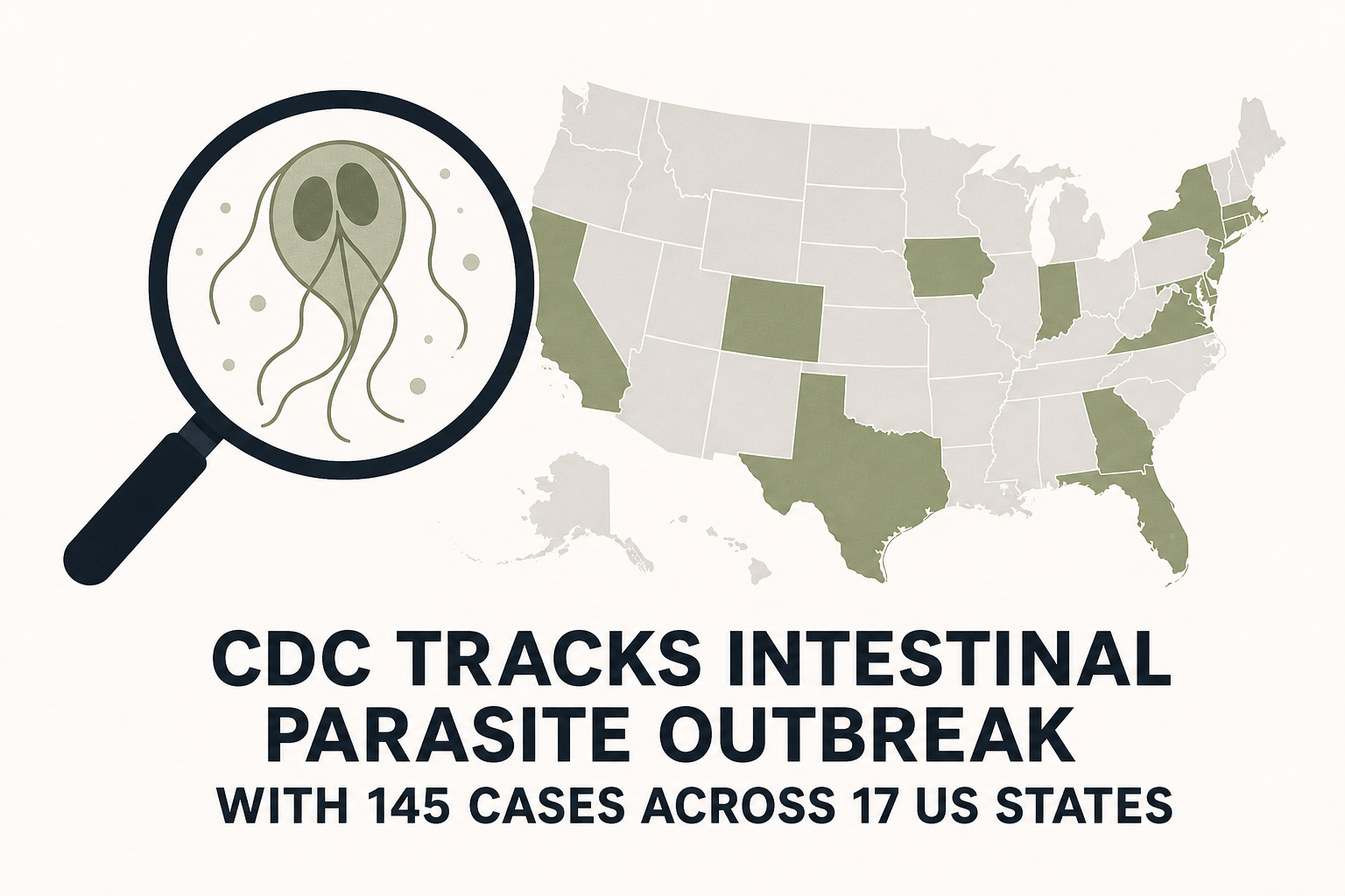 CDC tracks intestinal parasite outbreak with 145 cases across 17 US states