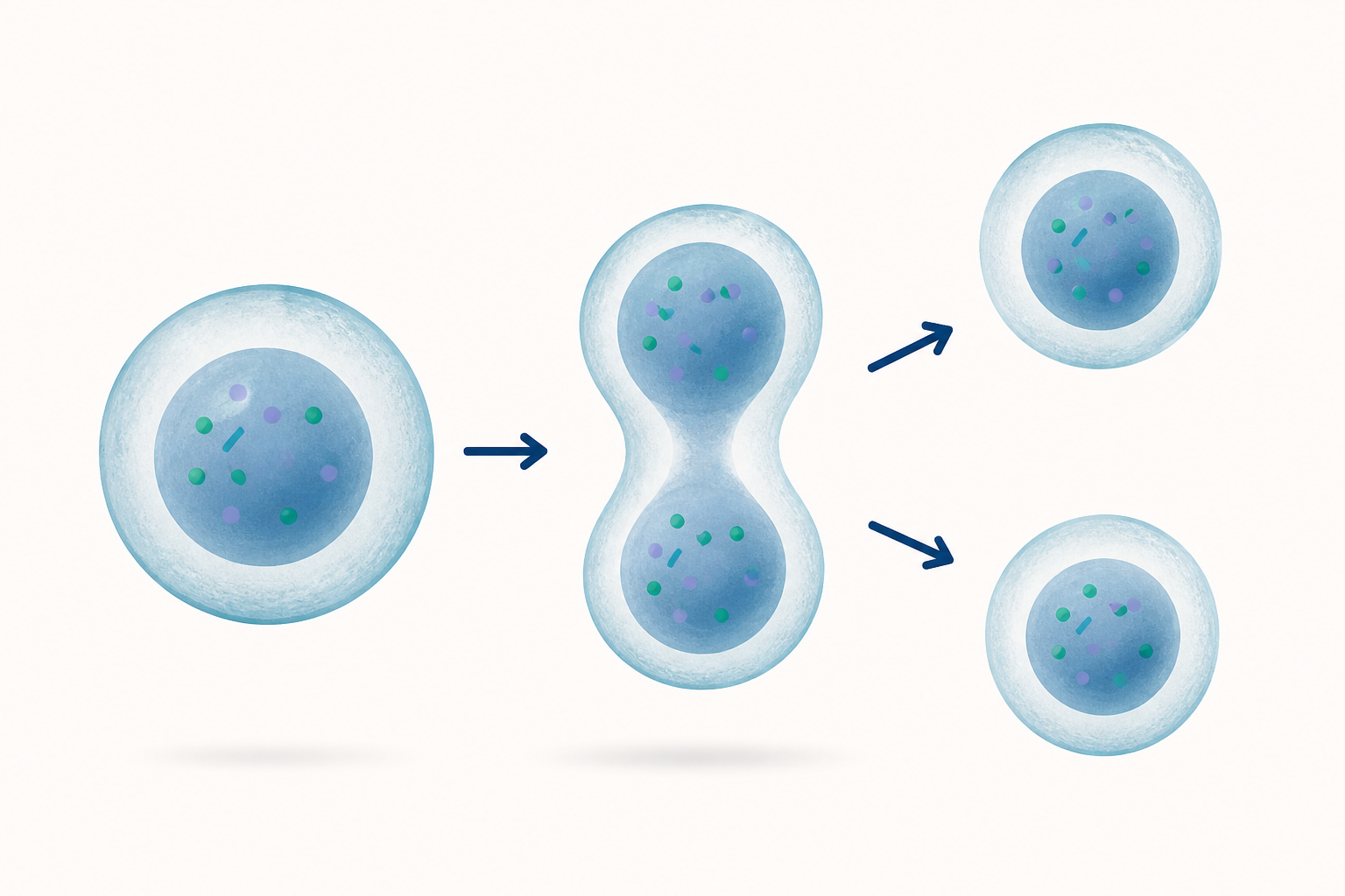 Artificial cell manages a few rounds of cell division