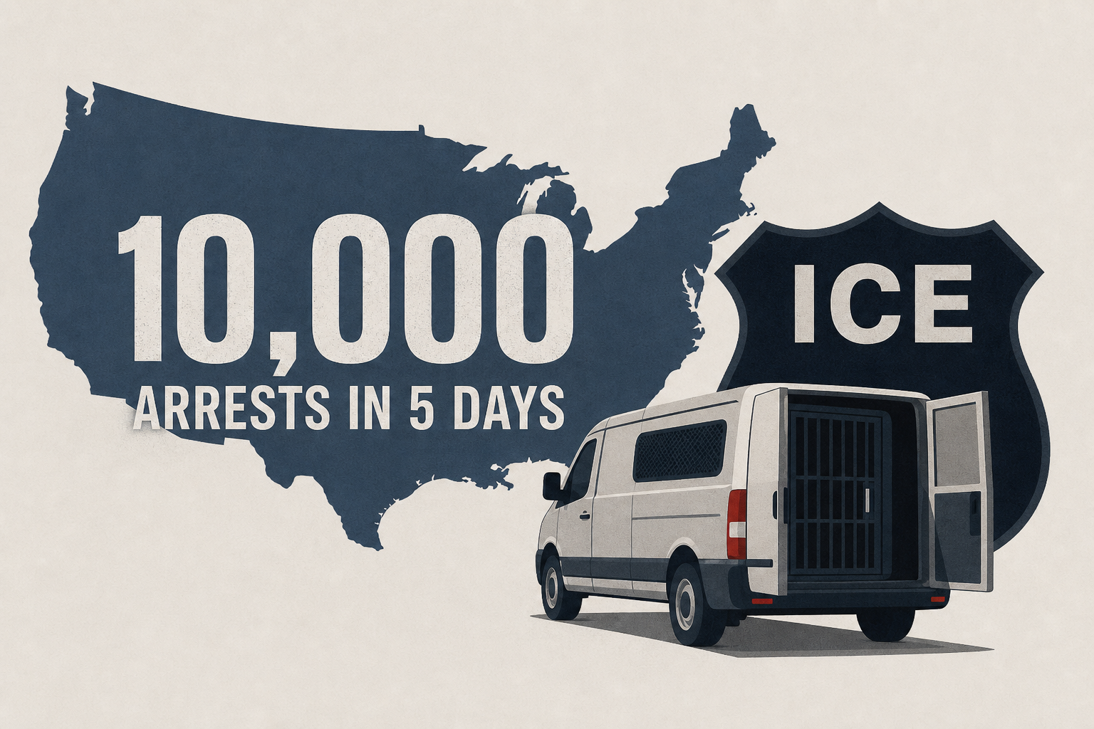 ICE arrests 10,000 illegally in US in 5-day span